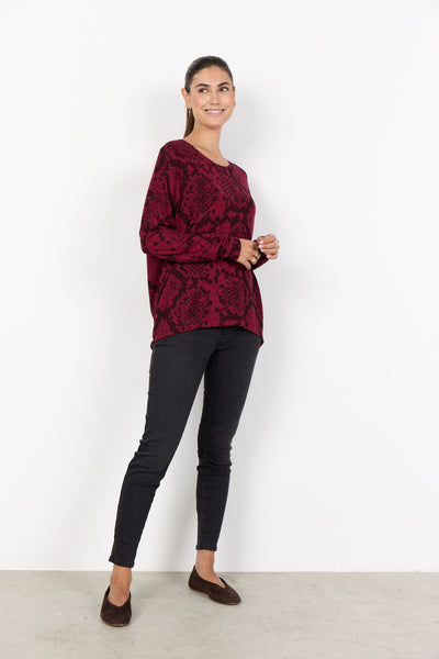 SC-BIARA AOP 145 Blouse Bordeaux