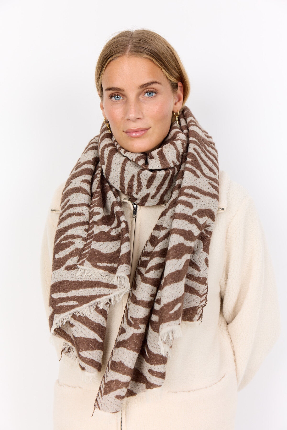 SC-SEHRA 1 Scarf Dark brown