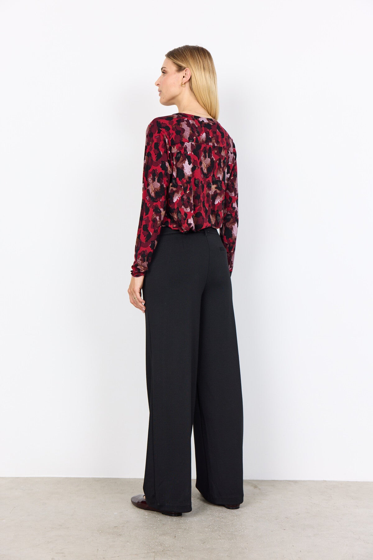 SC-MARICA AOP 341 Blouse Dark red