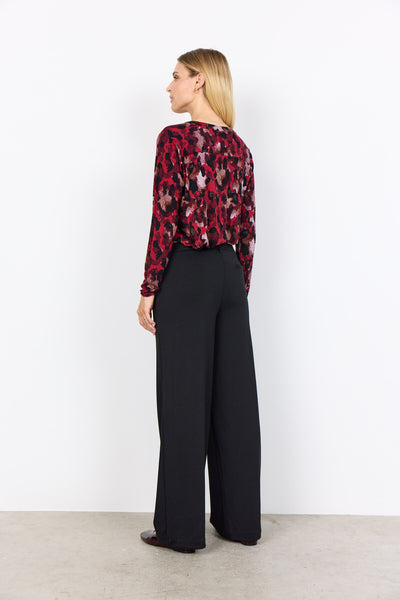 SC-MARICA AOP 341 Blouse Dark red