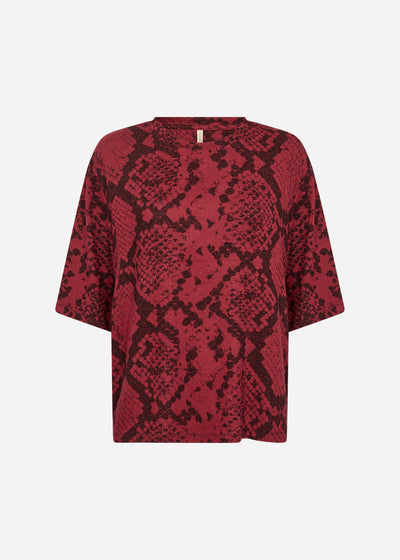 SC-BIARA AOP 144 T-shirt Bordeaux