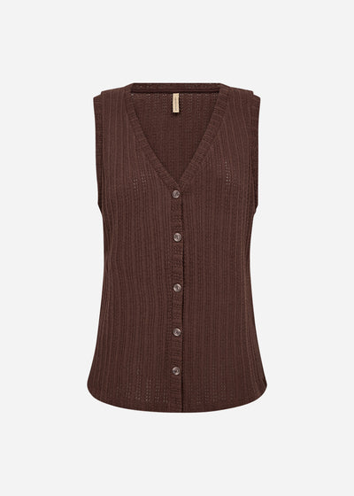 SC-SHONAS 1 Waistcoat Dark brown