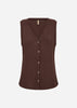 SC-SHONAS 1 Waistcoat Dark brown