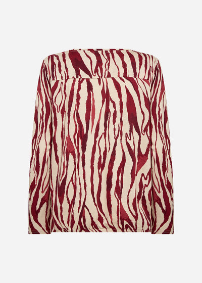 SC-FELICITY AOP 522 Blouse Dark red