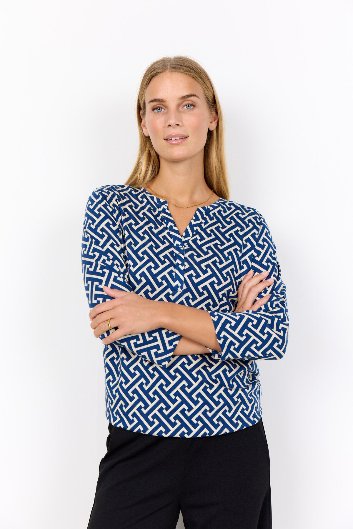 SC-FELICITY AOP 519 Blouse Dark blue