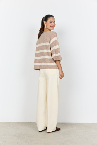 SC-ORLEAN STRIPE 5 Pullover Sand