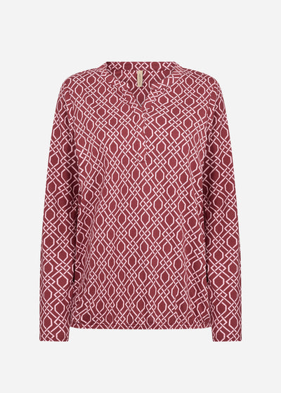 SC-FELICITY AOP 530 Blouse Ruby red