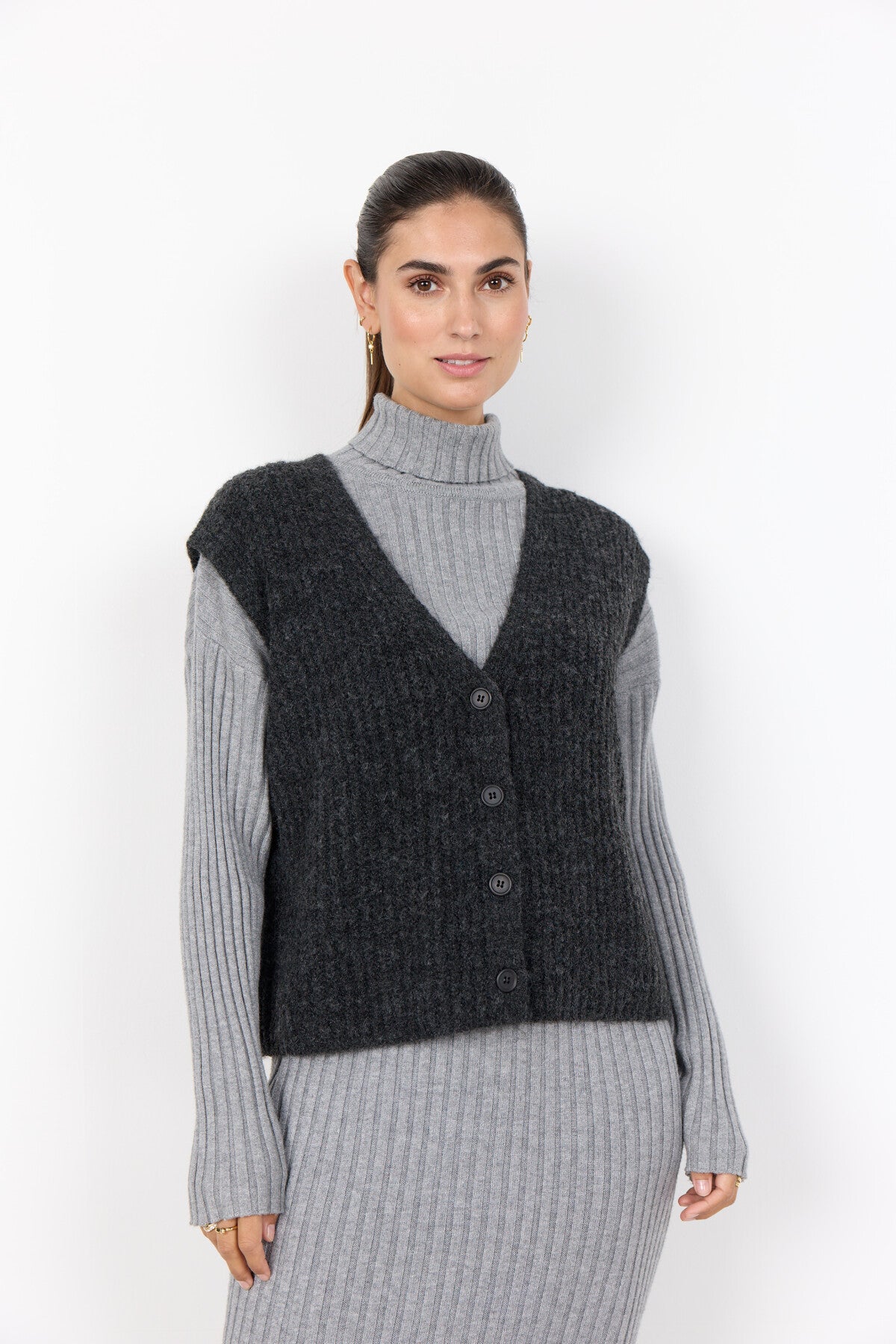 SC-TORINO 13 Waistcoat Dark grey