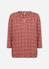 SC-FELICITY AOP 519 Blouse Dark red