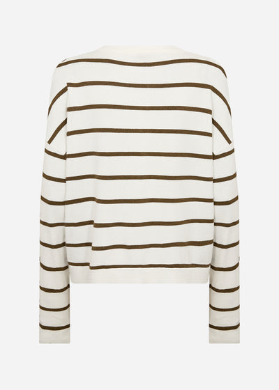 SC-DOLLIE STRIPE 795 Cardigan Olive