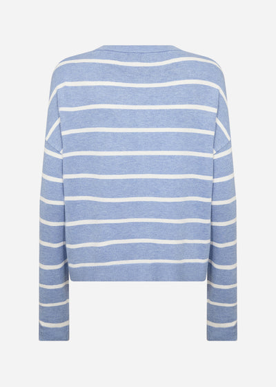 SC-DOLLIE STRIPE 795 Cardigan Light blue
