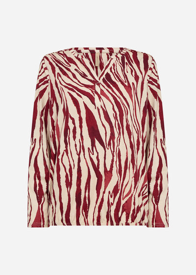 SC-FELICITY AOP 522 Blouse Dark red