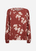 SC-HAMIDA 1- AOP Blouse Ruby red