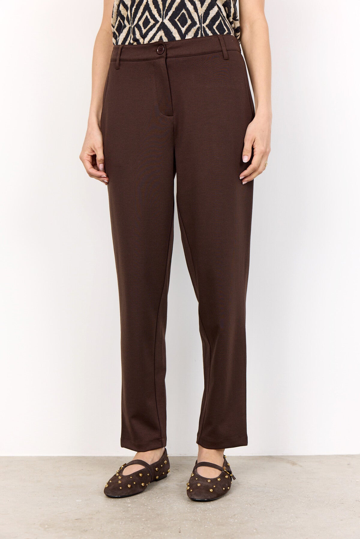 SC-DANIELA 7 Pants Dark brown