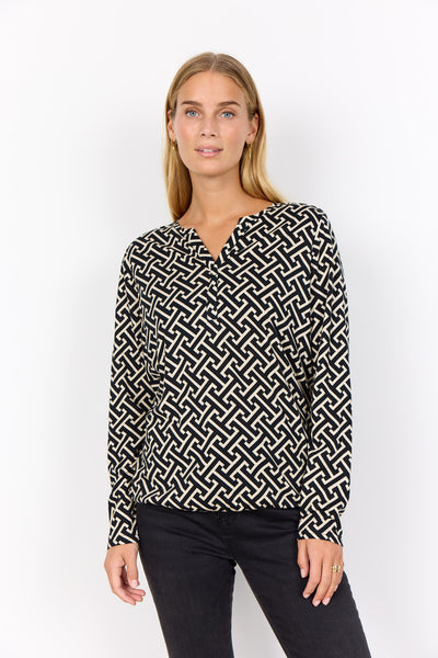SC-FELICITY AOP 520 Blouse Black