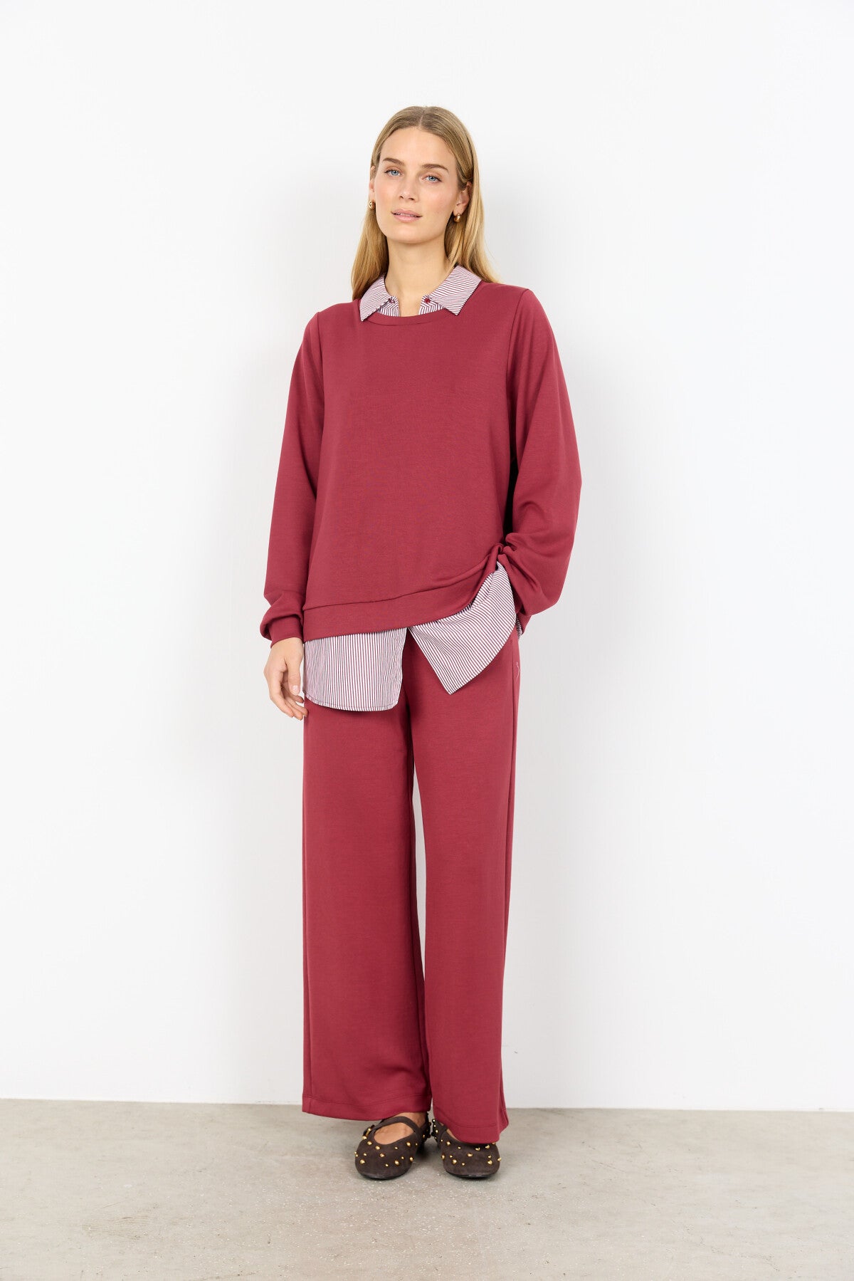 SC-BANU 264 Blouse Ruby red