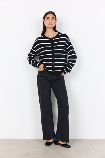 SC-DOLLIE STRIPE 795 Cardigan Black