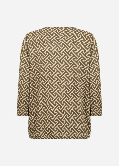 SC-FELICITY AOP 519 Blouse Dark green