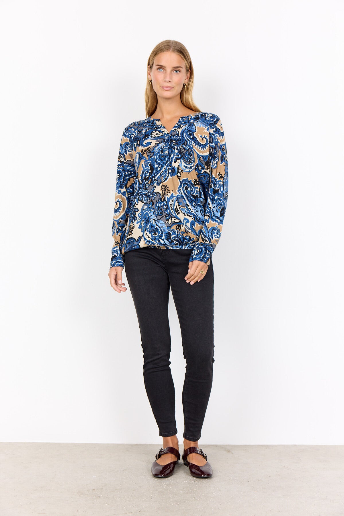 SC-FELICITY AOP 518 Blouse Dark blue