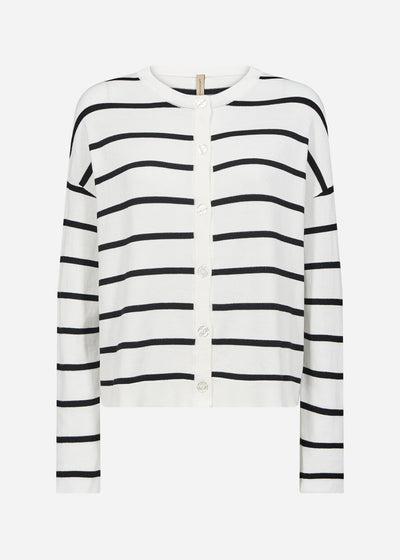 SC-DOLLIE STRIPE 795 Cardigan Off white