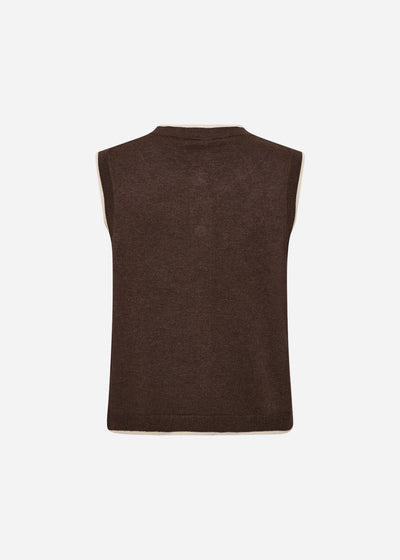SC-DOLLIE 792 Waistcoat Dark brown