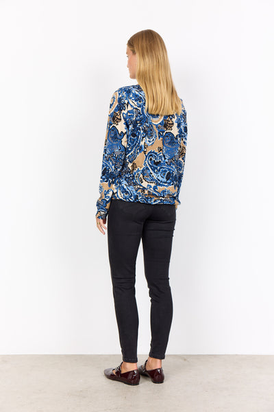 SC-FELICITY AOP 518 Blouse Dark blue