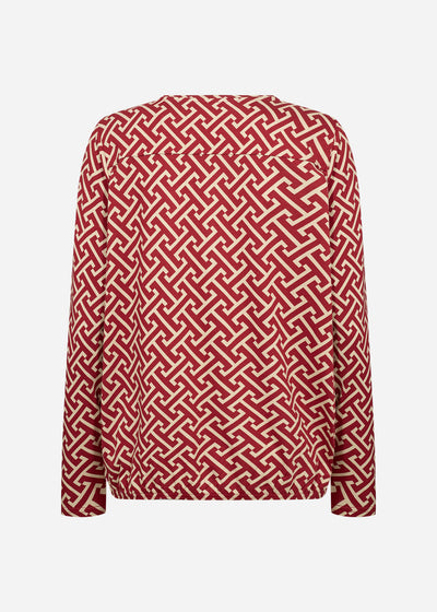 SC-FELICITY AOP 520 Blouse Dark red