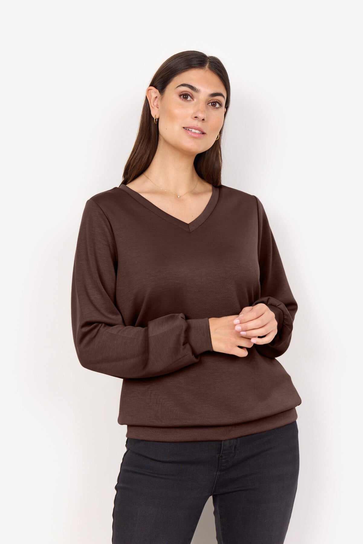 SC-BANU 194 Blouse Dark brown