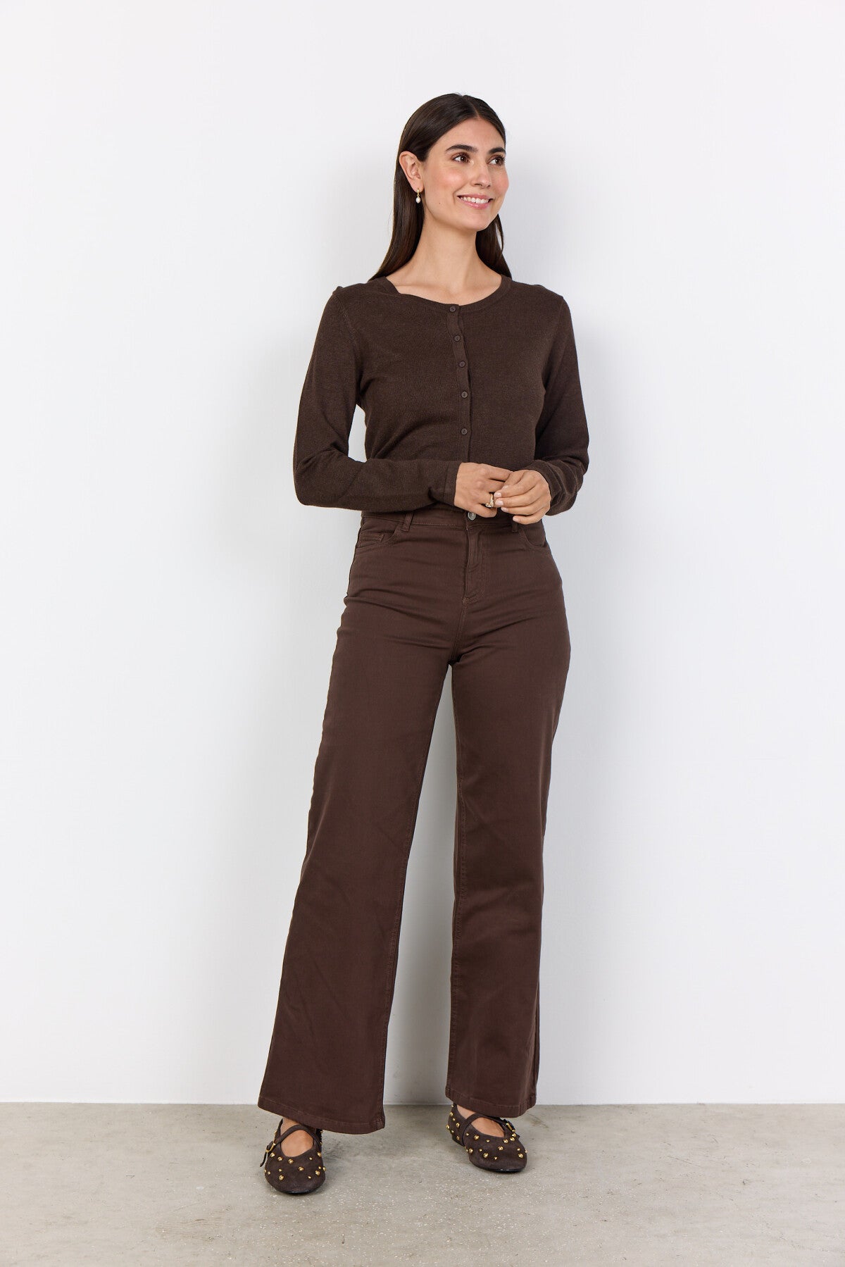 SC-DOLLIE 446 Cardigan Dark brown