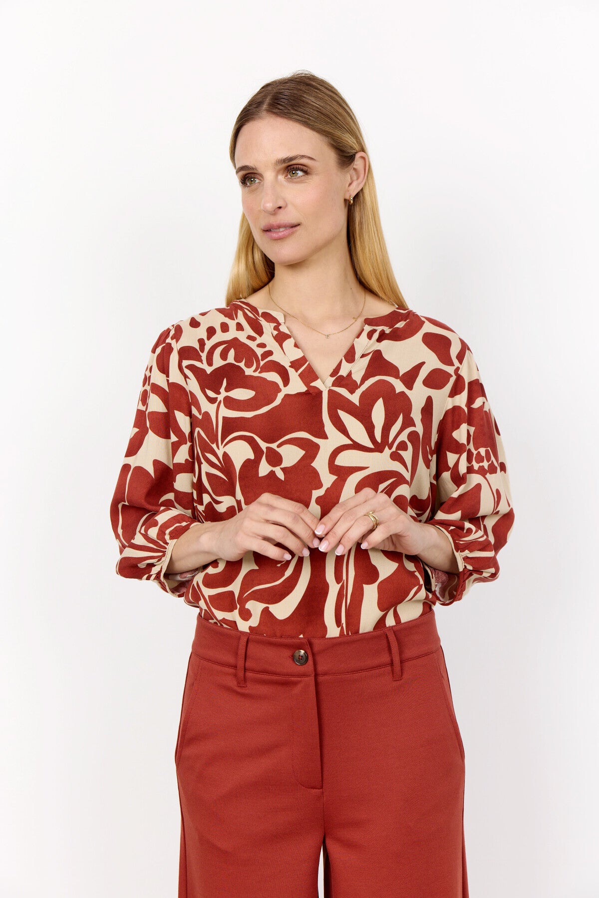 SC-SENTA 1 Blouse Rust red