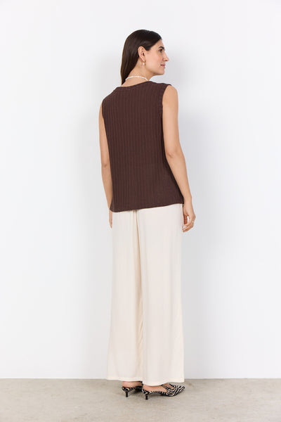 SC-SHONAS 1 Waistcoat Dark brown