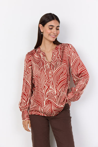 SC-SIGNORA 2 Blouse Rust red