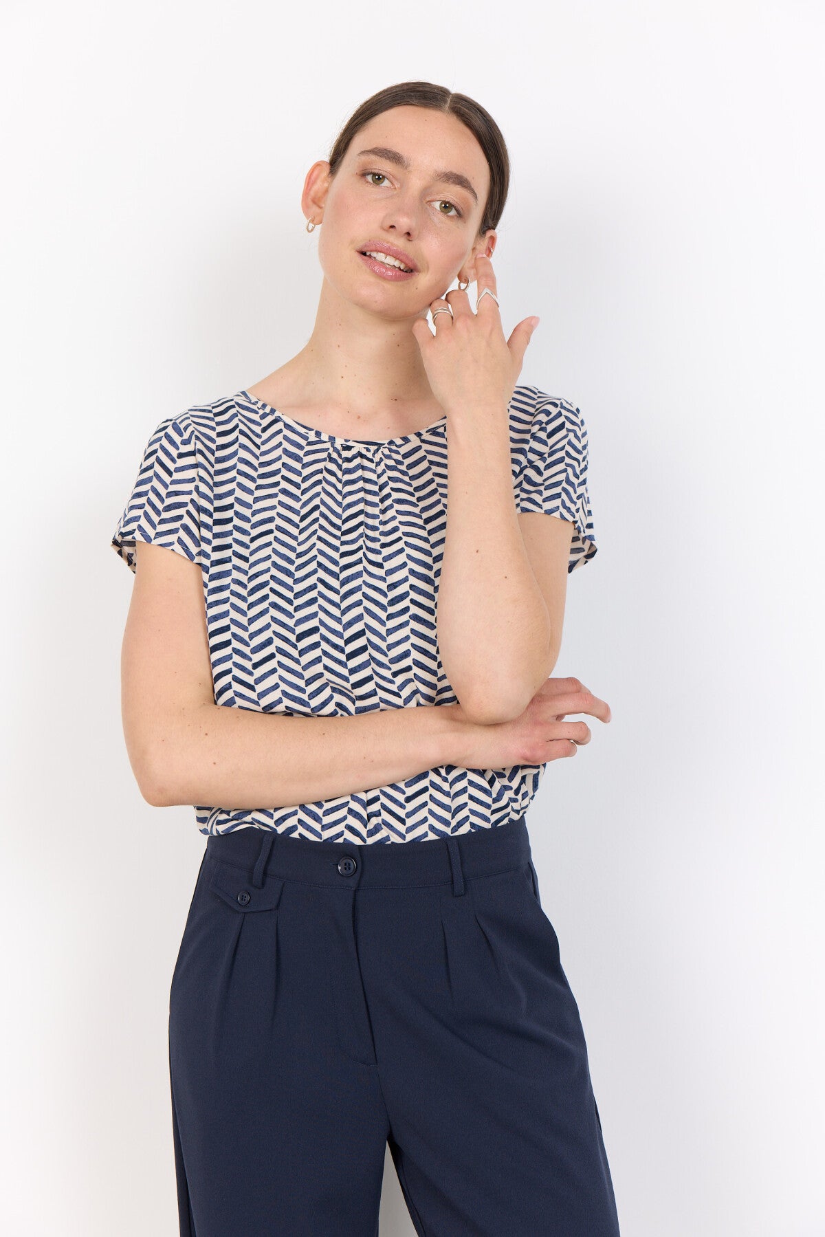 SC-SELIA 1 Blouse Navy