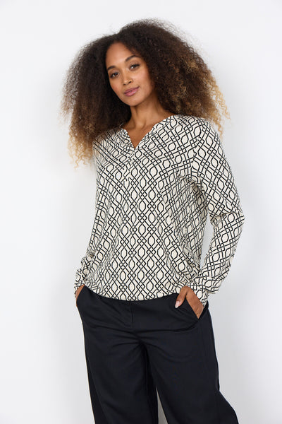 SC-FELICITY AOP 530 Blouse Cream