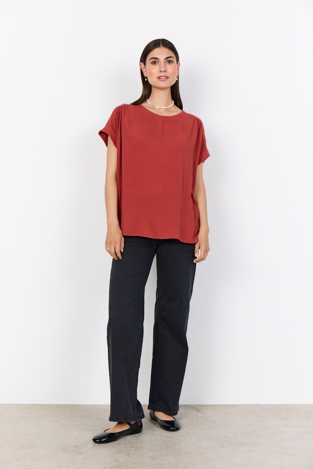 SC-RADIA 214 Blouse Rust red