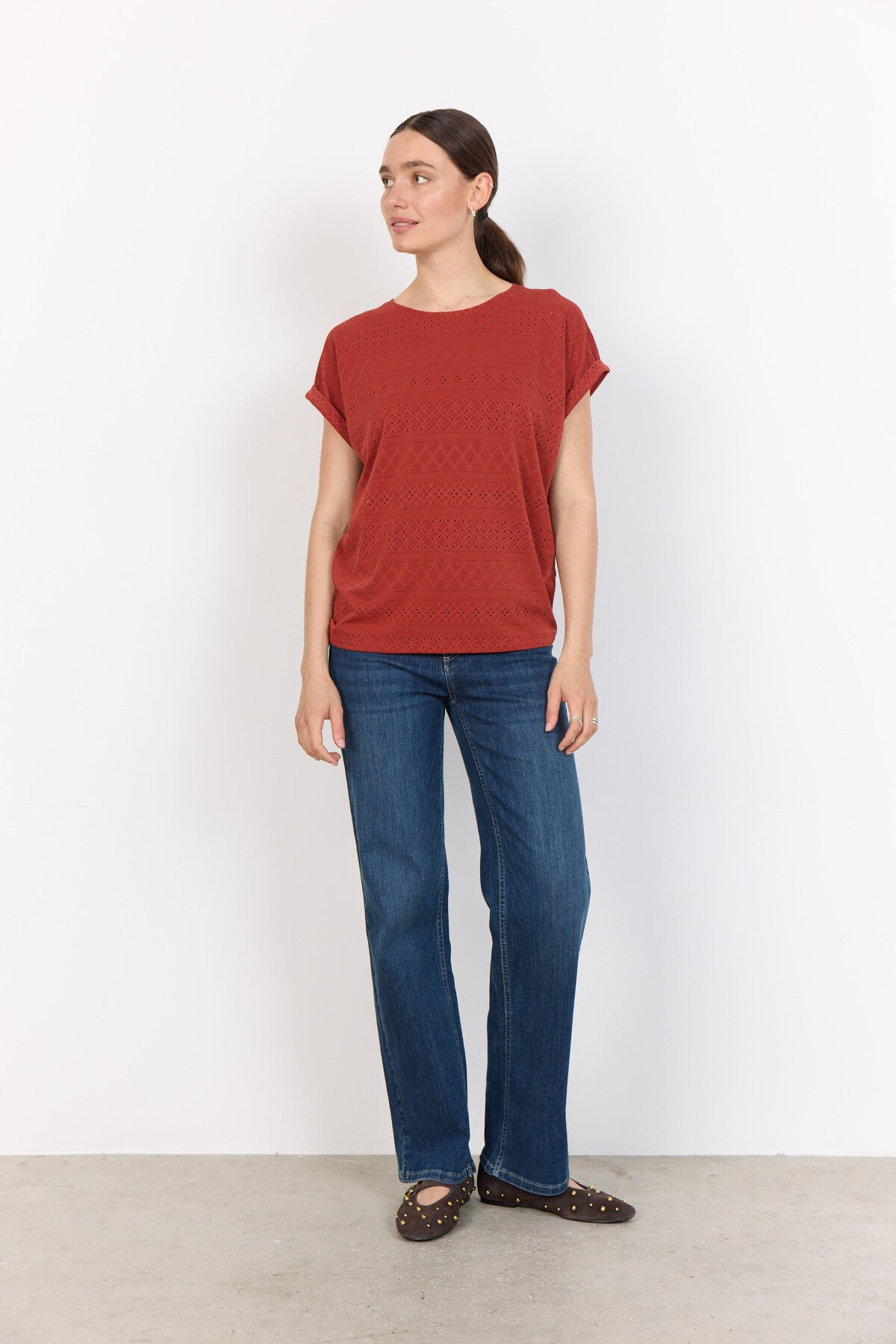 SC-SATINE 2 T-shirt Rust red