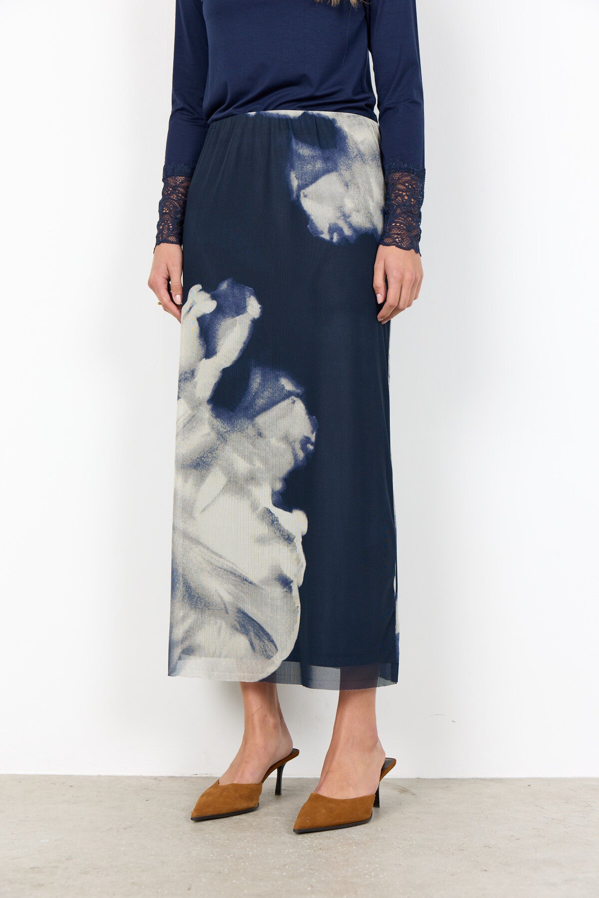 SC-ALDA AOP 58 Skirt Dark blue