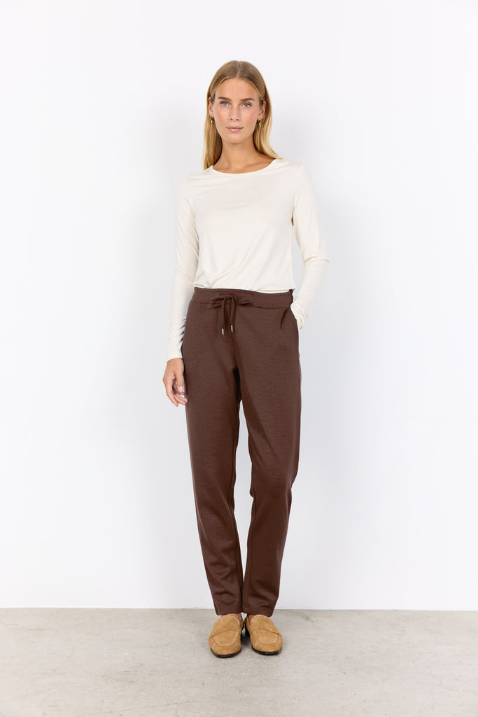 SC-BANU 157 Pants in Dark brown from soyaconcept | Soyaconcept.com