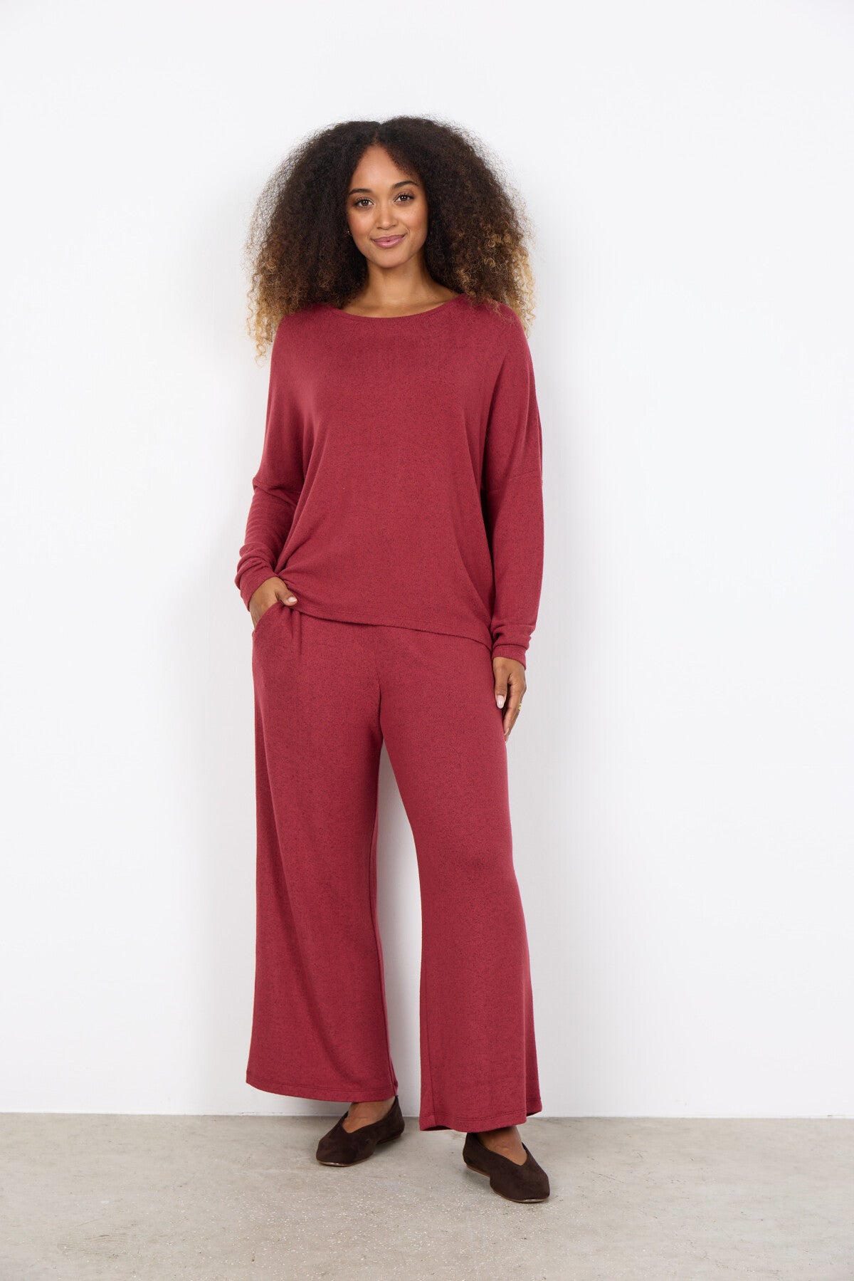 SC-BIARA 1 Blouse Ruby red