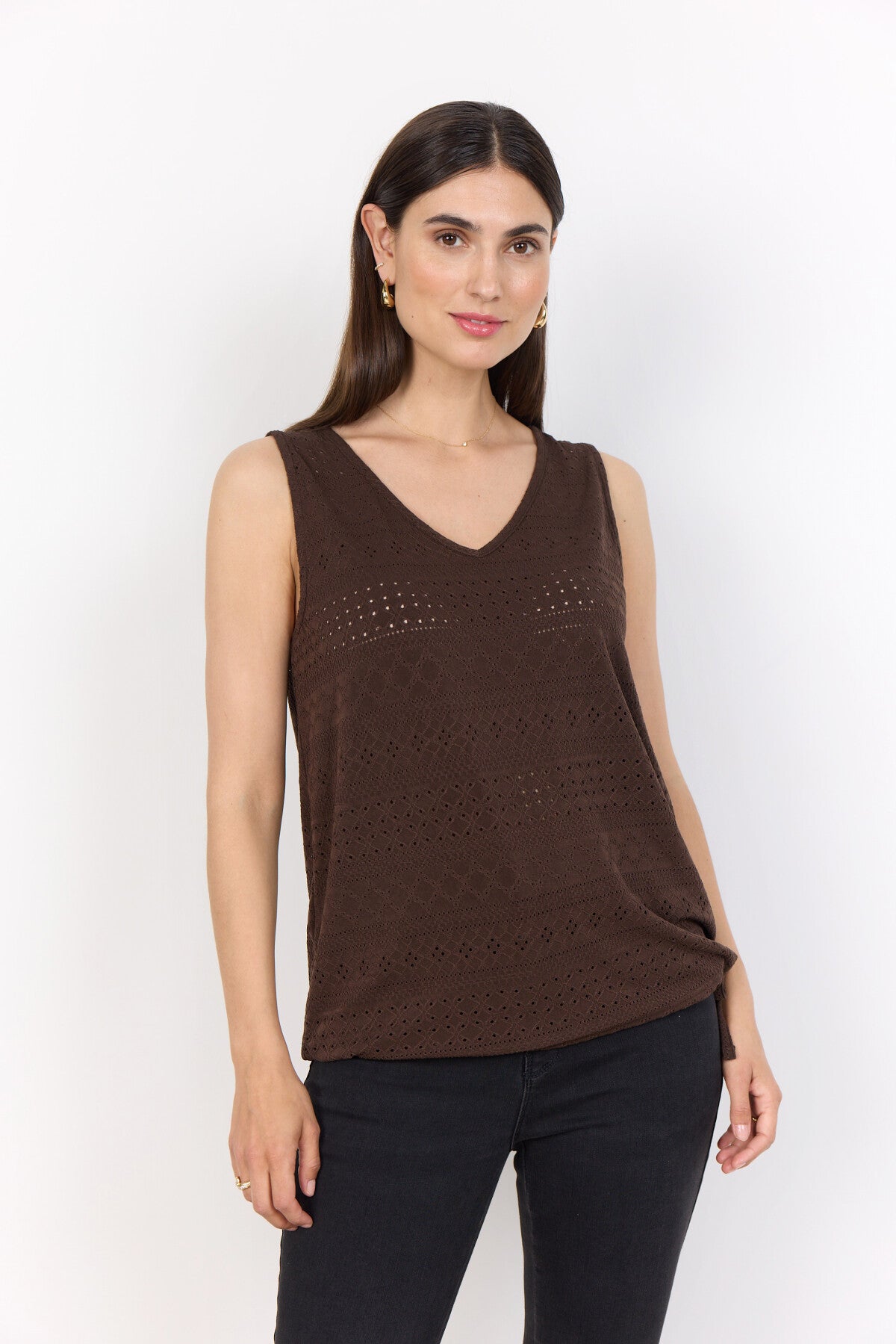 SC-SATINE 1 Top Dark brown