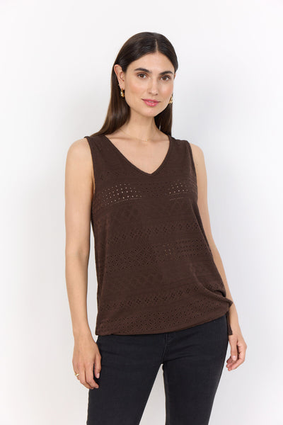 SC-SATINE 1 Top Dark brown