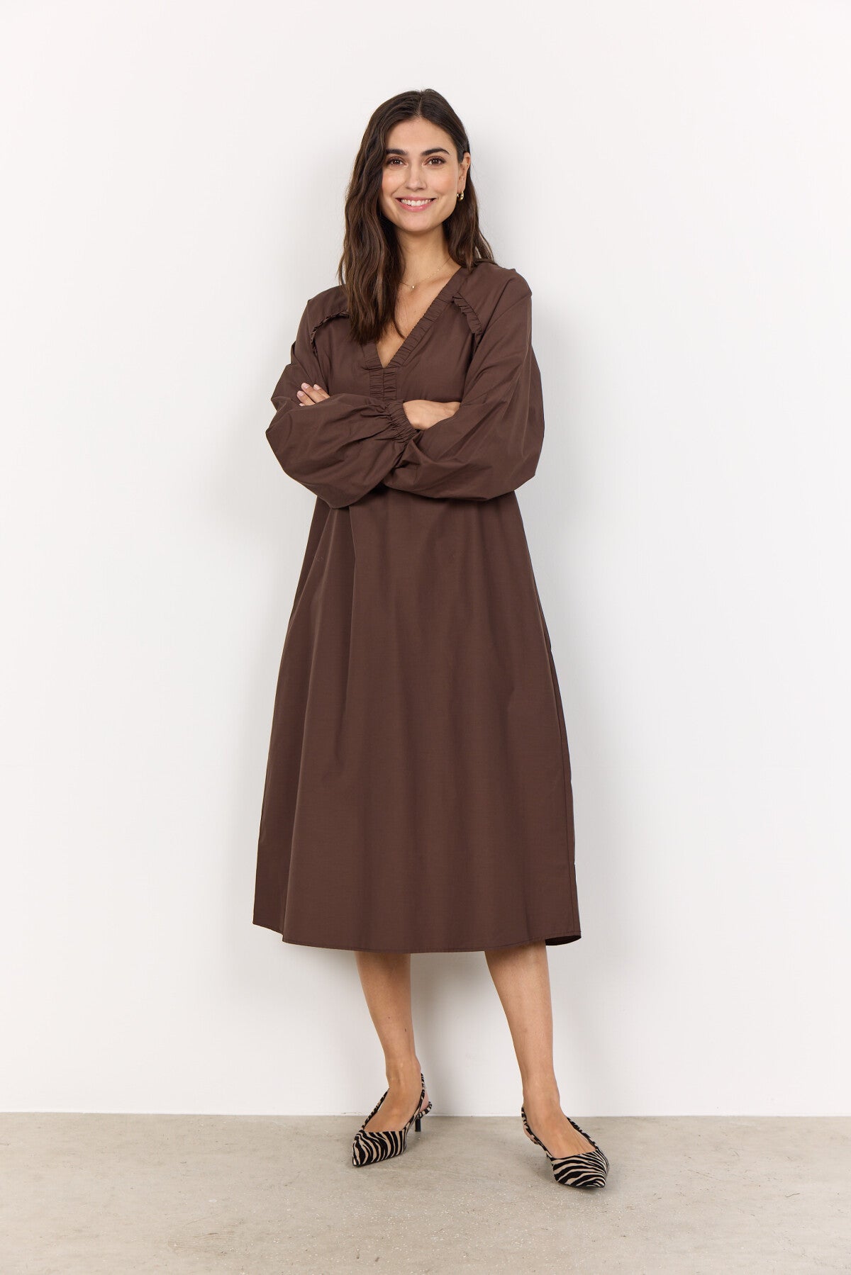 SC-NETTI 111 Dress Dark brown