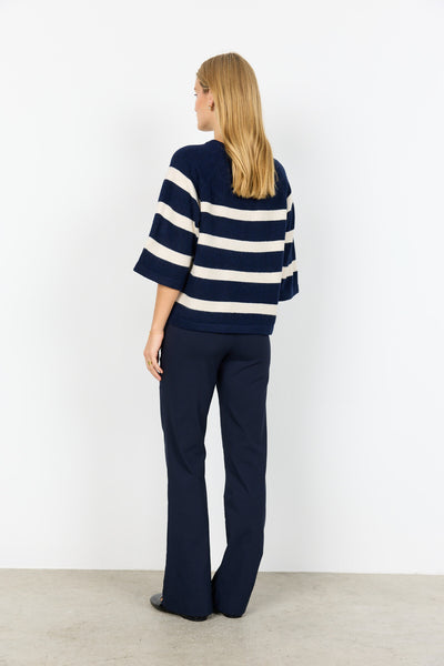 SC-ORLEAN STRIPE 5 Pullover Navy