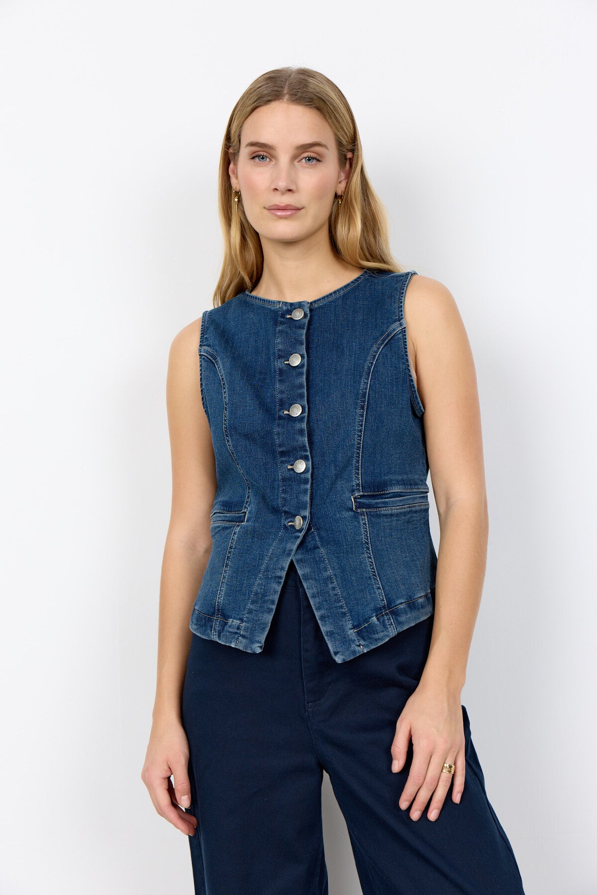 SC-KIMBERLY 42 Waistcoat Dark blue