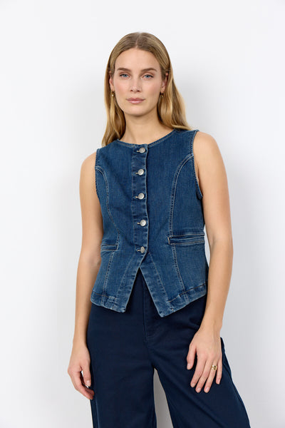 SC-KIMBERLY 42 Waistcoat Dark blue