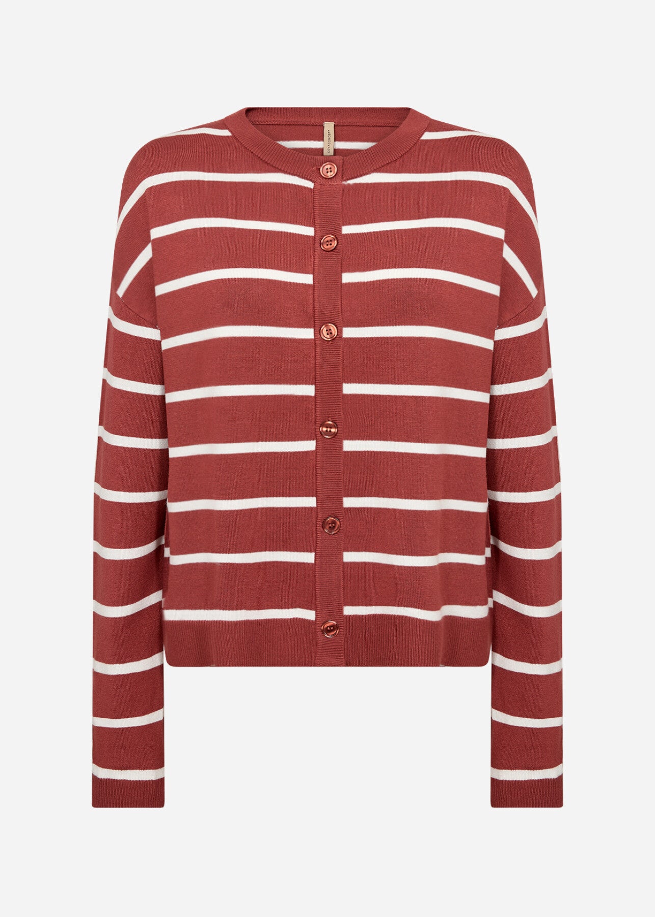 SC-DOLLIE STRIPE 795 Cardigan Rust red