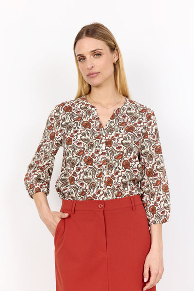 SC-SAMEA 2 Blouse Rust red