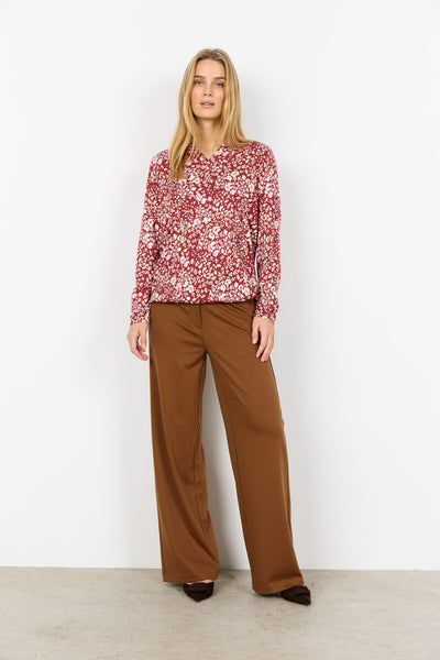 SC-FELICITY AOP 532 Blouse Ruby red