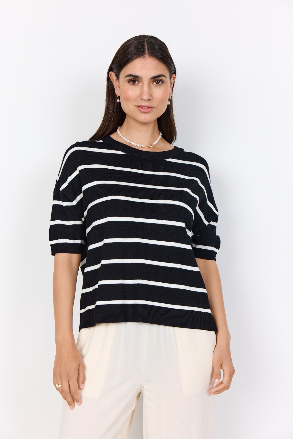 SC-DOLLIE STRIPE 794 Pullover Black
