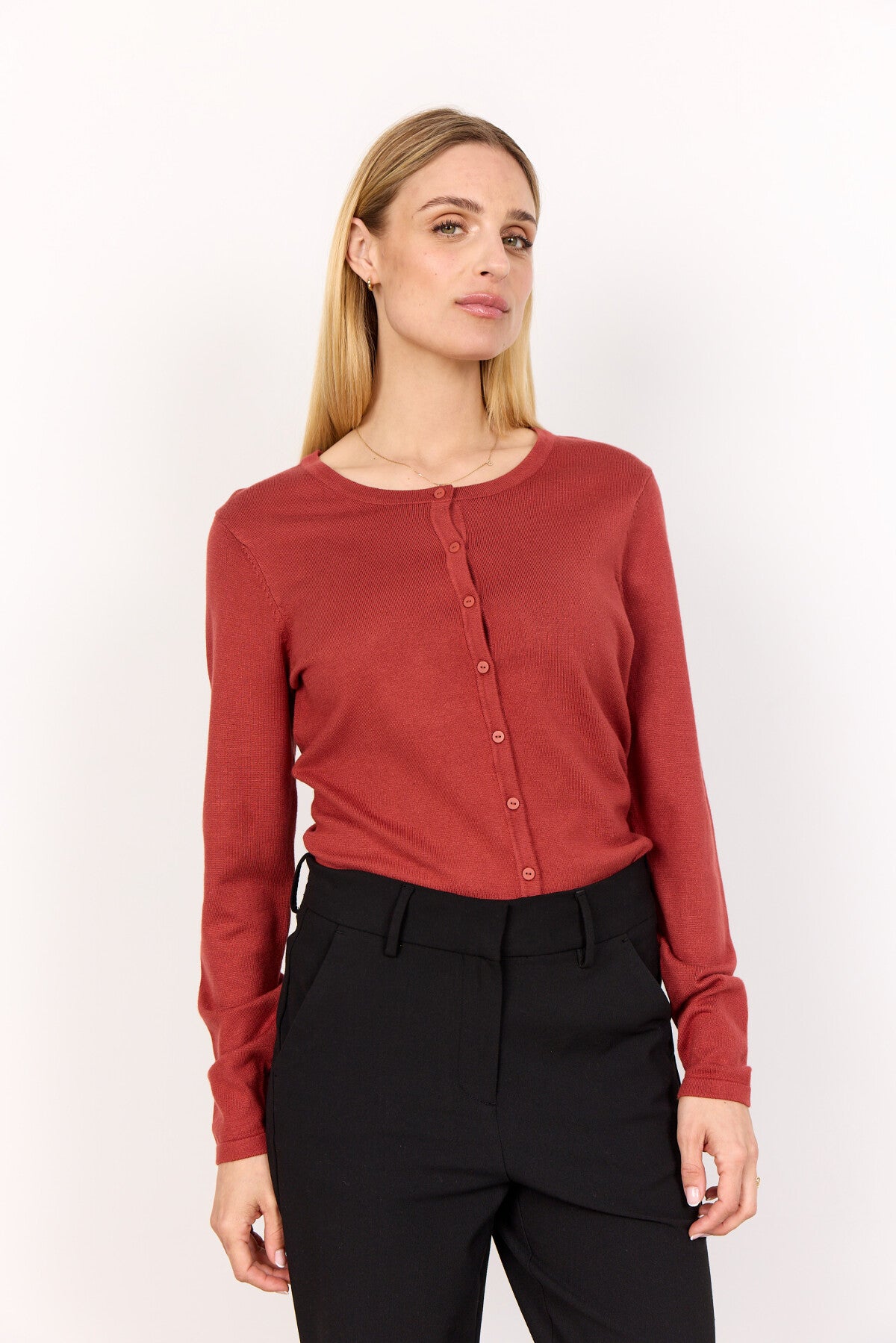 SC-DOLLIE 446 Cardigan Rust red